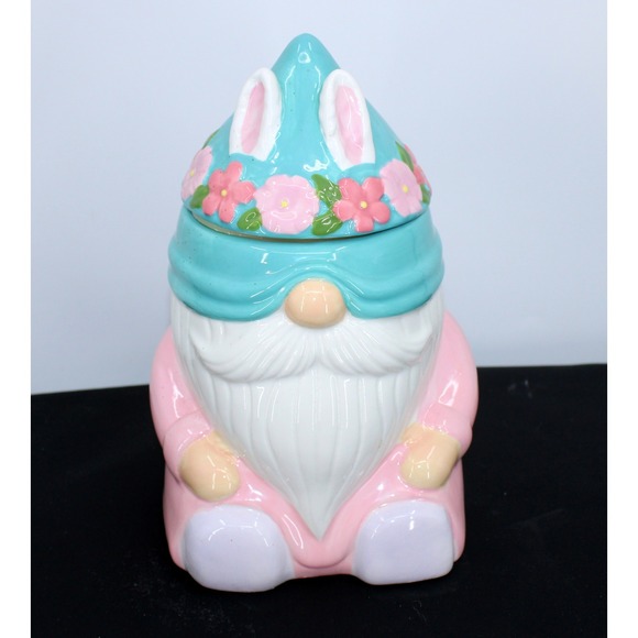 Martha Stewart Other - Martha Stewart Gnome Candle Sweet Citrus Scent Pink Blue Floral Bunny Ears Lid